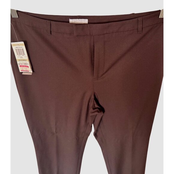 Charter Club Katherine Fit Petite Size 12P Brown Full Length Brown NWT Straight - Picture 8 of 10